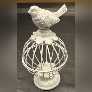 White Bird Cage Topiary